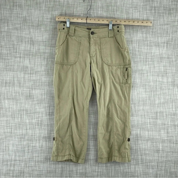 Eddie Bauer Blakely Fit Womens Size 4 hiking pants tan 2945 - Picture 1 of 12